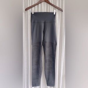 Lululemon Black Camouflage Leggings with Mesh Detail
